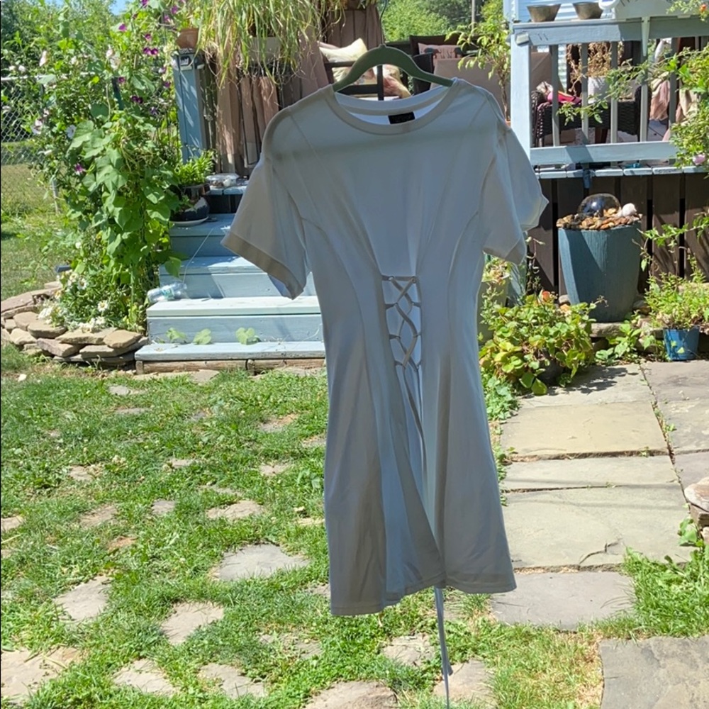 TopShop corset waist t-shirt dress